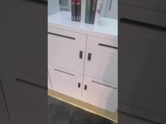 H1200*W900*D450mmはオフィスのポスト4のドアのキャビネットの粉のコーティングに金属をかぶせる