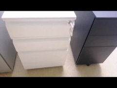 ガチョウの首3の引出しの移動式台の鋼鉄オフィスの台のキャビネット0.6mm