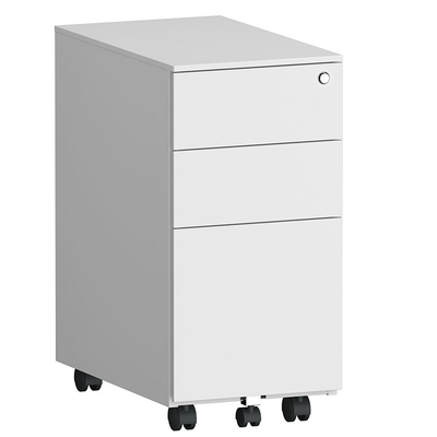 Slim Side Open 3 Drawer Steel Office Mobile Pedestal Cabinets Manufacturers