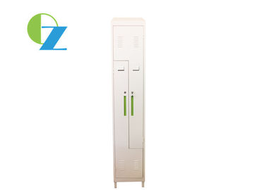 Z Shape Vertical Steel Office Lockers , Metal Locker Style Wardrobes Durable
