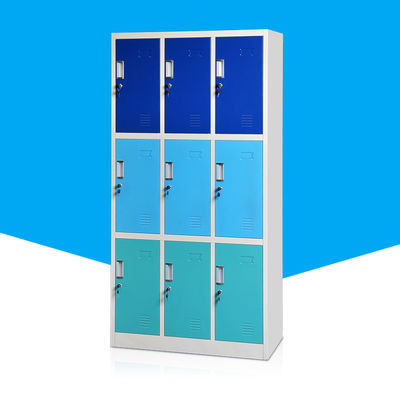 Office 9 Door Locker Style Cabinet Height 1850mm KD Structure