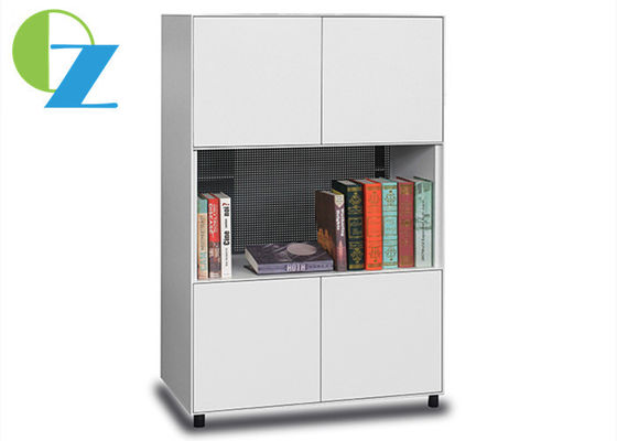 Slim Edge Steel Modular Cabinet Multiple Tier With Swing Door Open Shelf