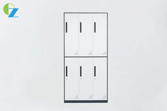 Horizontal 6 Door Steel Office Locker Disassemble For Gym School Swimming Pool