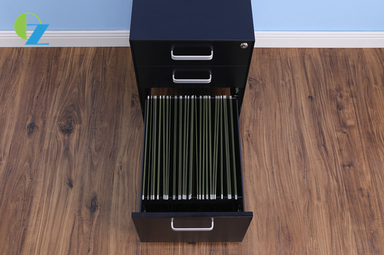 Metal Office Furniture 3 Drawer Mobile Pedestal Cabinet 3 Layer