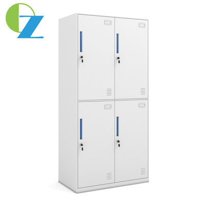 Slim Laterl 4 Door Metal Storage Wardrobe Home Office Furniture
