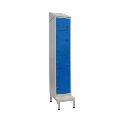 Gym Narrow SPCC 6 Door Steel Office Lockers 0.6mm